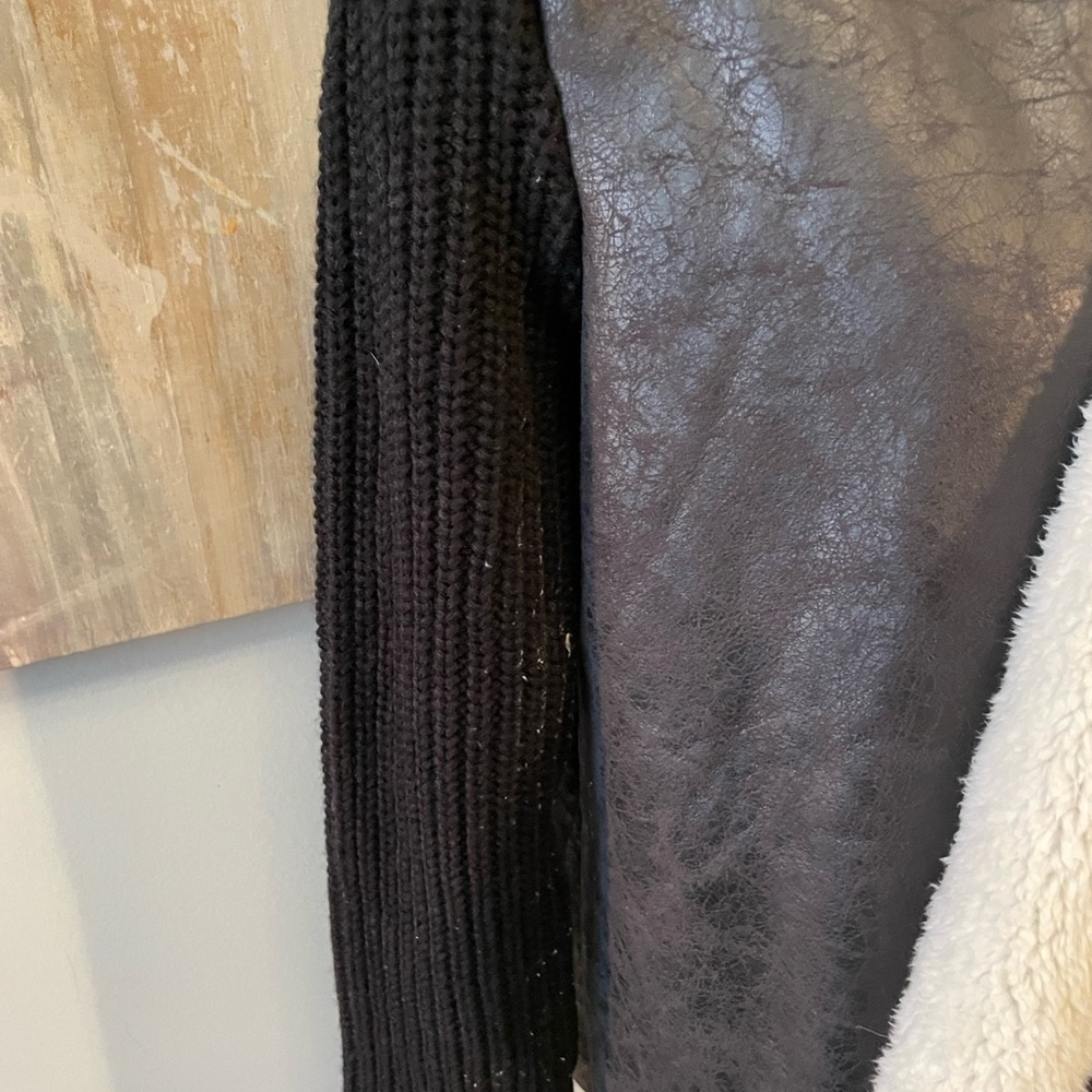 RD style faux sheepskin sweater coat - Picture 4 of 5